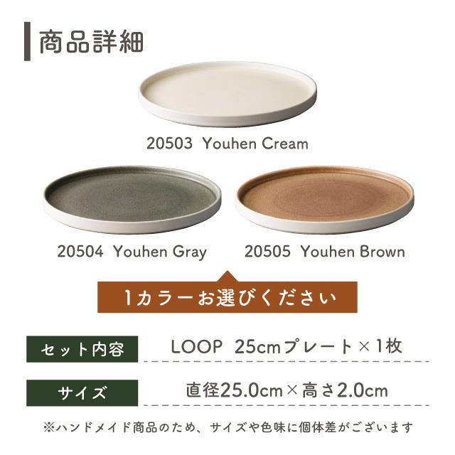 SAKUZAN 作山窯 プレート 25cm Loop 選べるカラー（20503・20504