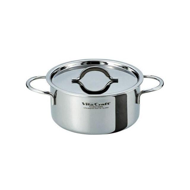 18-8 ビタクラフトコロラド 両手鍋 20cm No.2504（ALY7601）1-0051-0101 キッチン、台所用品