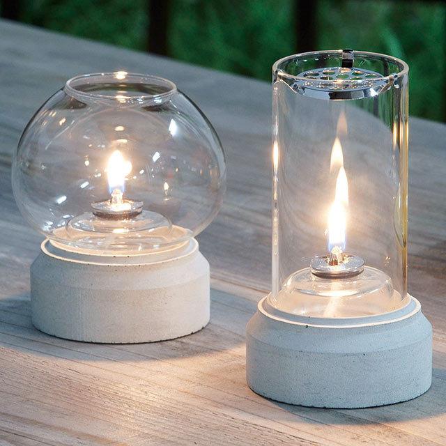 Lunax オイルランプ テーブル用 コンクリート 2個 ルナックス (OL-33