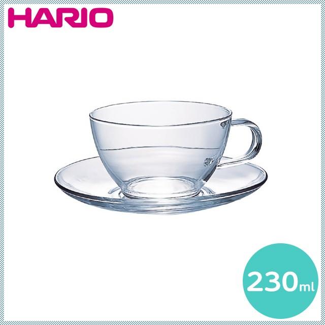 HARIO ハリオ 耐熱ティーカップ＆ソーサー 230ml 6個（TCSN-1T） キッチン、台所用品｜cosmo-style