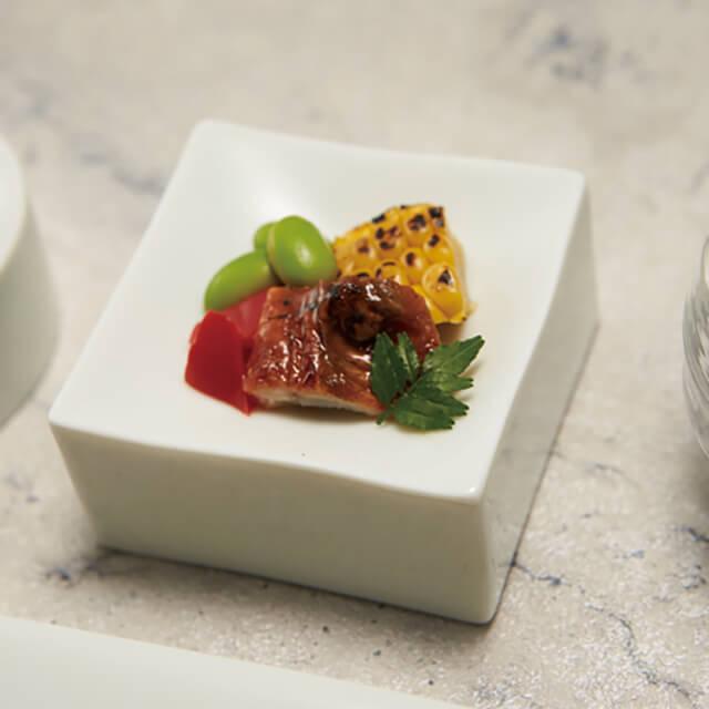 食器皿 7cm 角柱珍味 4枚セット 空 kuuu 青白磁 川昌製陶所 深山陶器