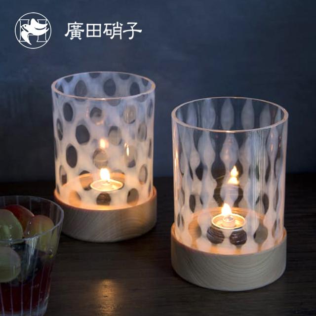 廣田硝子 義山百景 大正浪漫硝子 水玉／玉十草 全2柄 キッチン、台所