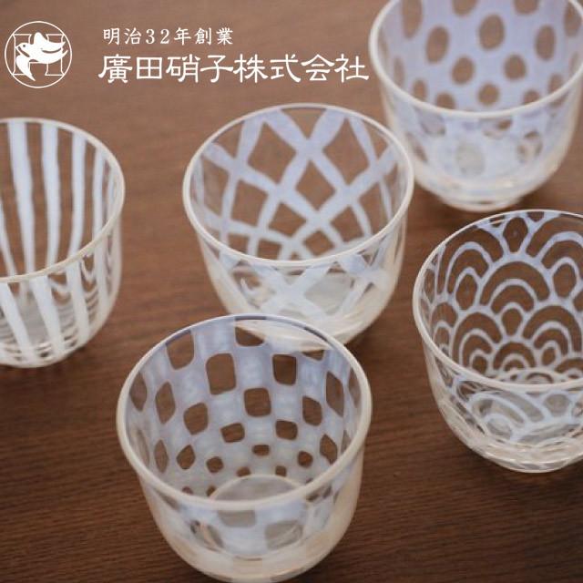 廣田硝子 大正浪漫硝子 冷茶グラス 五客揃 140ml 廣田硝子（TR-5002