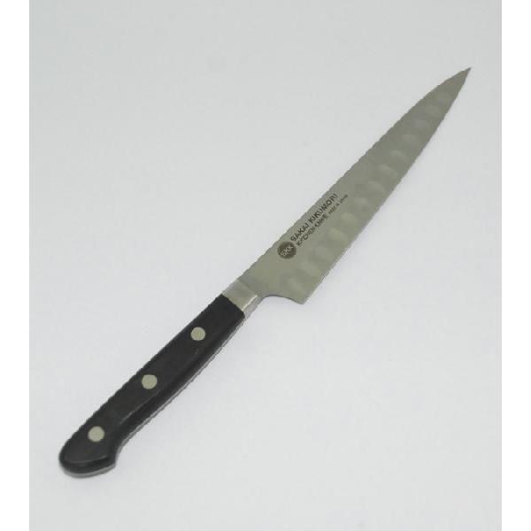 格安 堺菊守 サーモン型（口金付）ペティーナイフ 120mm（MS-112）キッチン、台所用品 ぺティナイフ
