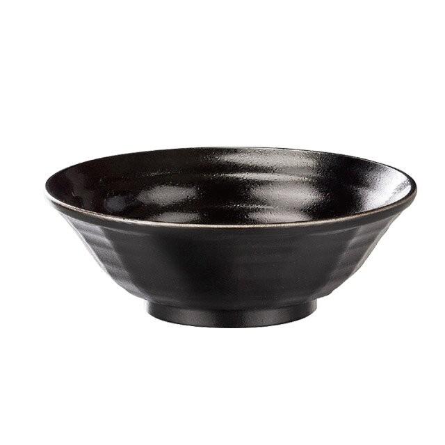 18cm 超耐熱ラーメン鉢 黒タタキ 3個セット（45023660）8-630-9 キッチン、台所用品