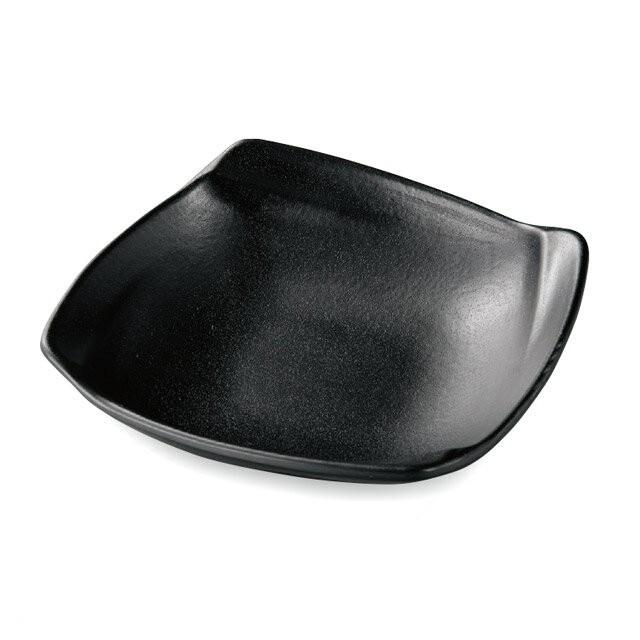 18.5ｃｍ ひねり四方折目鉢 黒マット 3個セット（51024750）8-339-10 キッチン、台所用品