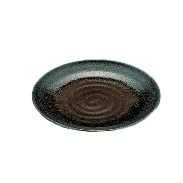 8寸 神龍鉢 黒釉流し 3個セット（51402430）8-384-2 キッチン、台所用品