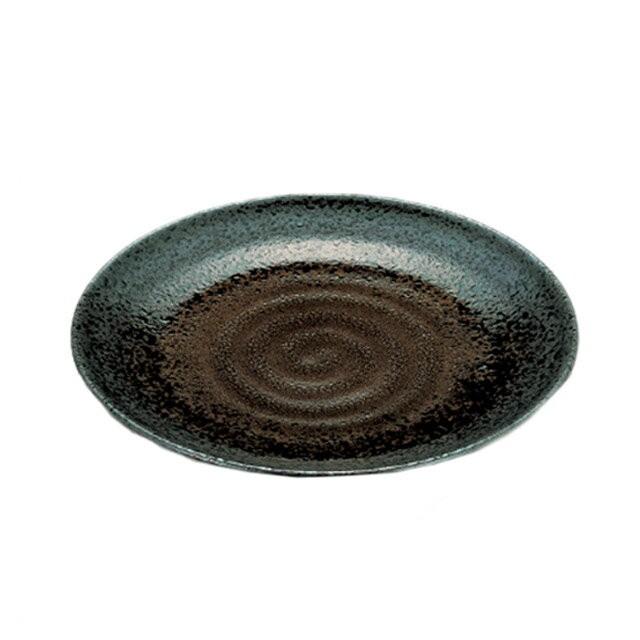 尺4 神龍鉢 黒釉流し（55004061）8-384-8 キッチン、台所用品