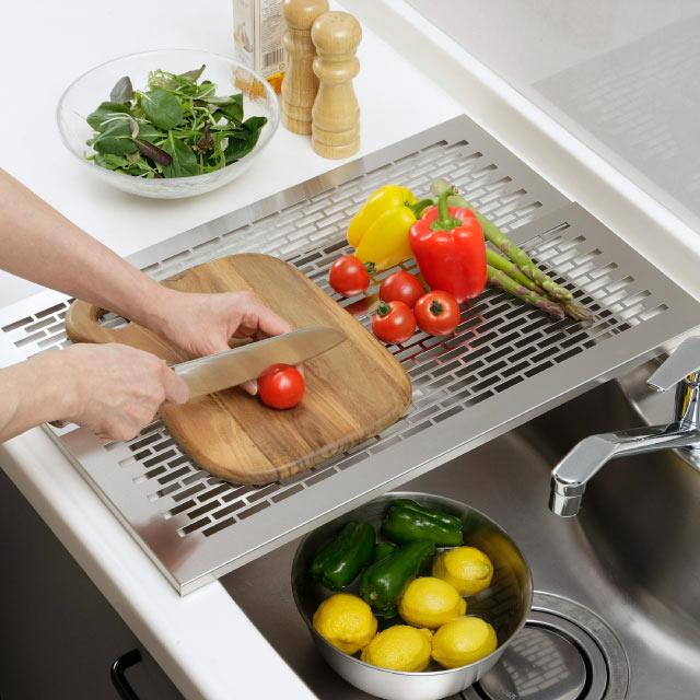☆地域限定送料無料☆工場整備品☆水切りシンク　幅1200 業務用 下村企販 水切りラック 奥行58cm オールステンレス製 頑丈スライド作業
