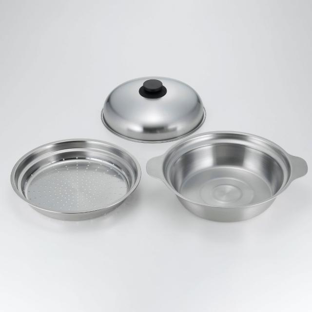 下村企販 卓上鍋 24cm IH対応 ステンレス製 日本製 [KU] 4957423093866