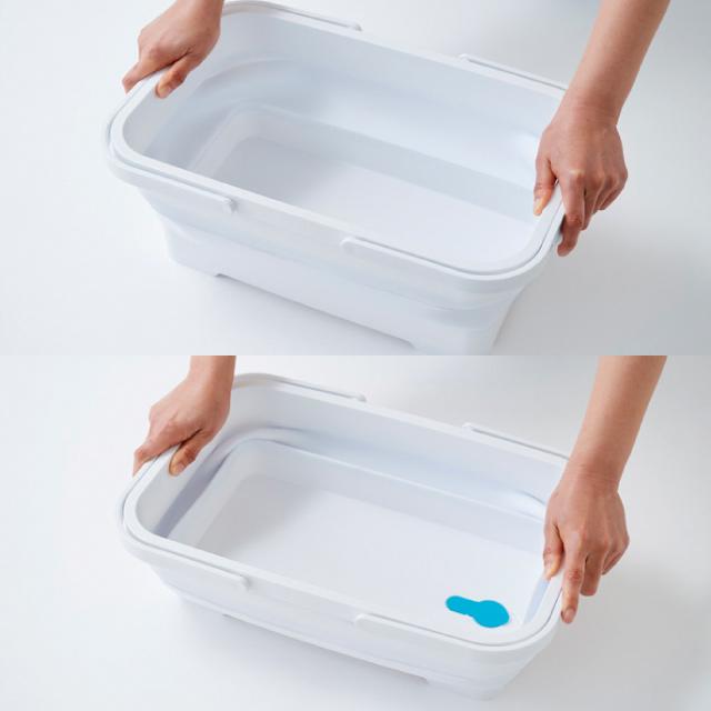 伊勢藤 バケツ 折りたたみ 15L ソフトタブ ハンドル付き ISETO 伊勢藤