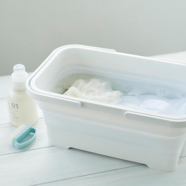 伊勢藤 バケツ 折りたたみ 15L ソフトタブ ハンドル付き ISETO 伊勢藤