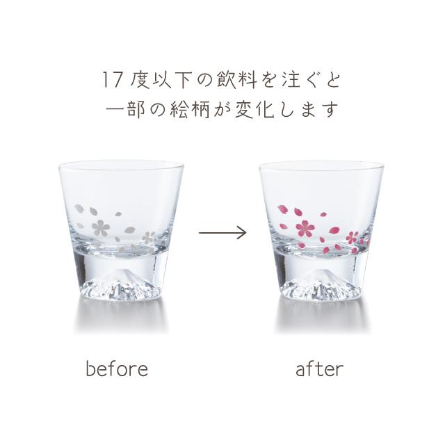 冷感 ロックグラス 桜舞 富士山 270ml（0100-056-00） キッチン、台所用品の画像