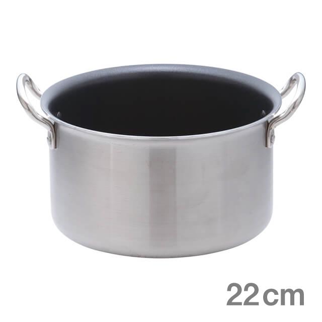 遠藤商事 TKG IH セレクト 2層クラッド 半寸胴鍋 22cm（AHVF603）1