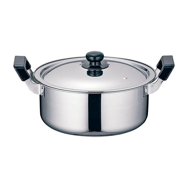 TKG ステンレス プラ柄 実用鍋 36cm（AZT8909）1-0038-0109 キッチン