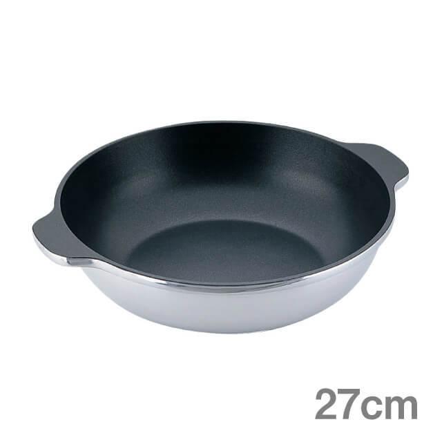 両手鍋 TKG アルミキャスト 味めぐり フッ素樹脂 27cm（QYS2903）1-2105-0703 キッチン、台所用品