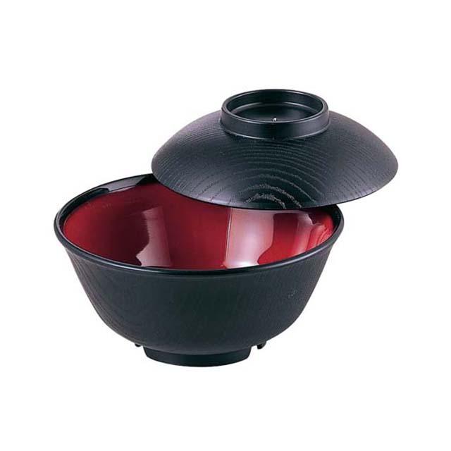 二色種丼 蓋付 SW-123 黒／内ワイン（RTKA901）1-2465-0301 キッチン