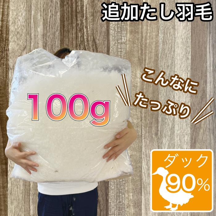 追加 タシ羽毛 ホワイトダック90% 100ｇ 羽毛布団 リフォーム 打ち直し | 