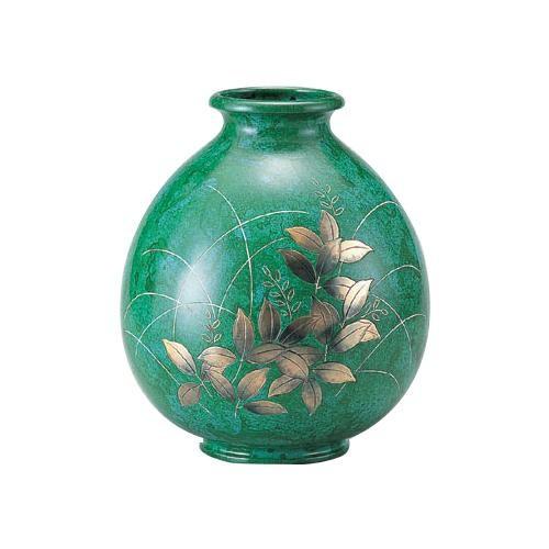 高岡銅器 銅製花瓶 山本秀峰作 福寿形 萩 94 05 Mohmmadiyon Com