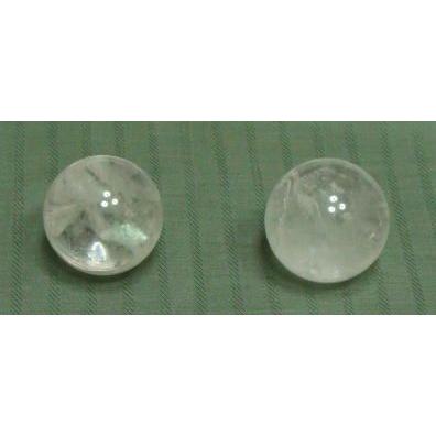 まる　2点　水晶 まる 2点 水晶 浄化用水晶丸玉(R)2個セット【約30mm球】 :