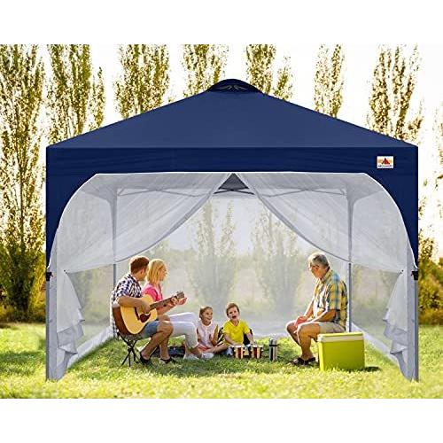 かわいい タープテント Abccanopy Abccanopy ワンタッチ 大 キャンプ アウトドア 3ｍ 横幕 蚊帳 メッシュスクリーン バグガード 虫除け対策 サイドシート4枚 ウエイトトレーニング Quality Pc Be