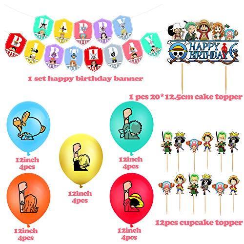 One Piece 誕生日 飾り付け パーティー セット ワンピース ルフィ アニメ キャラクター 面白い 可愛い 子供 男の子 女の子 Happy B08v1hs2dj Cosmo Moon 通販 Yahoo ショッピング