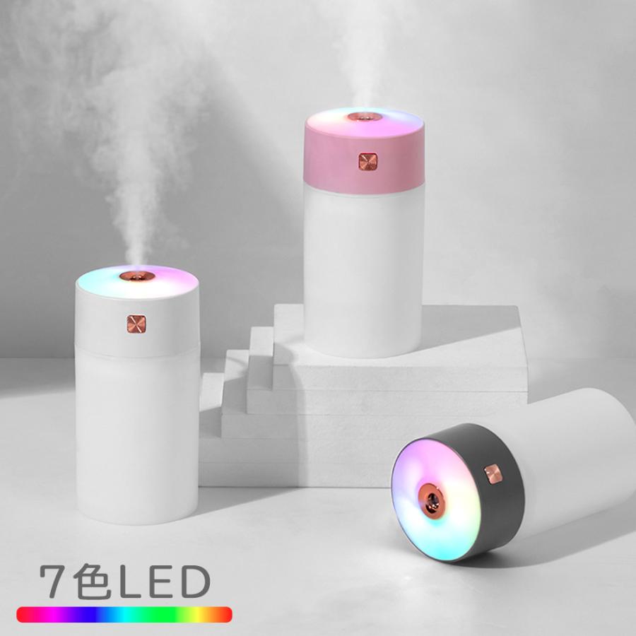 加湿器 ミニ 7色 LED ライト 卓上 超音波 ランプ おしゃれ 小型