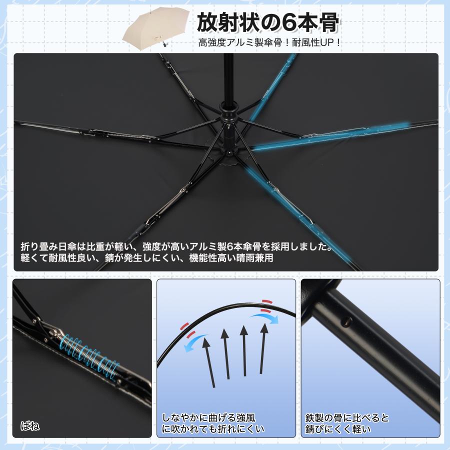 KOZUMUWAN ／UPF50+ ／日傘 折りたたみ傘 UVカット100% 完全遮光 遮熱