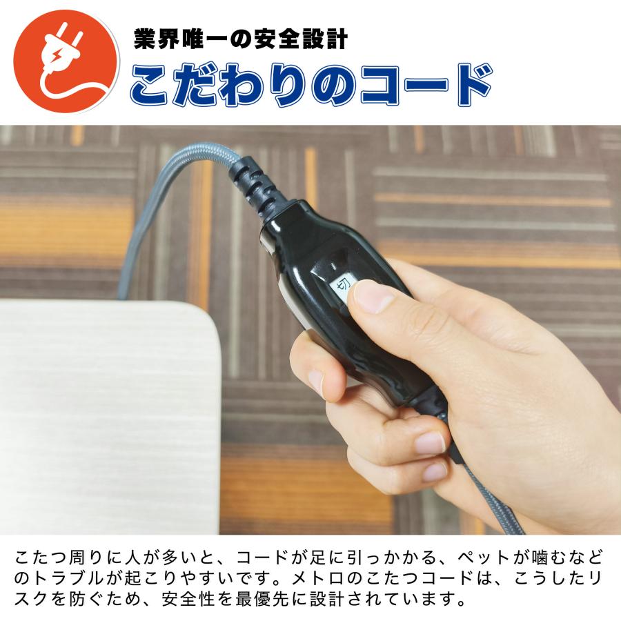 KOZUMUWAN こたつコード 交換用 電源コード 3m 中間スイッチ付 L型