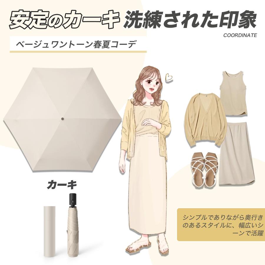 KOZUMUWAN 人気 折りたたみ日傘 UVカット 100% 完全遮光 軽量 カラー