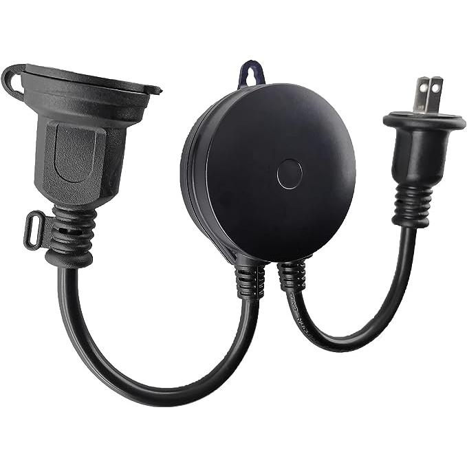 KOZUMUWAN タイマーコンセント 光センサー付き 1500W 屋外用 消灯時間