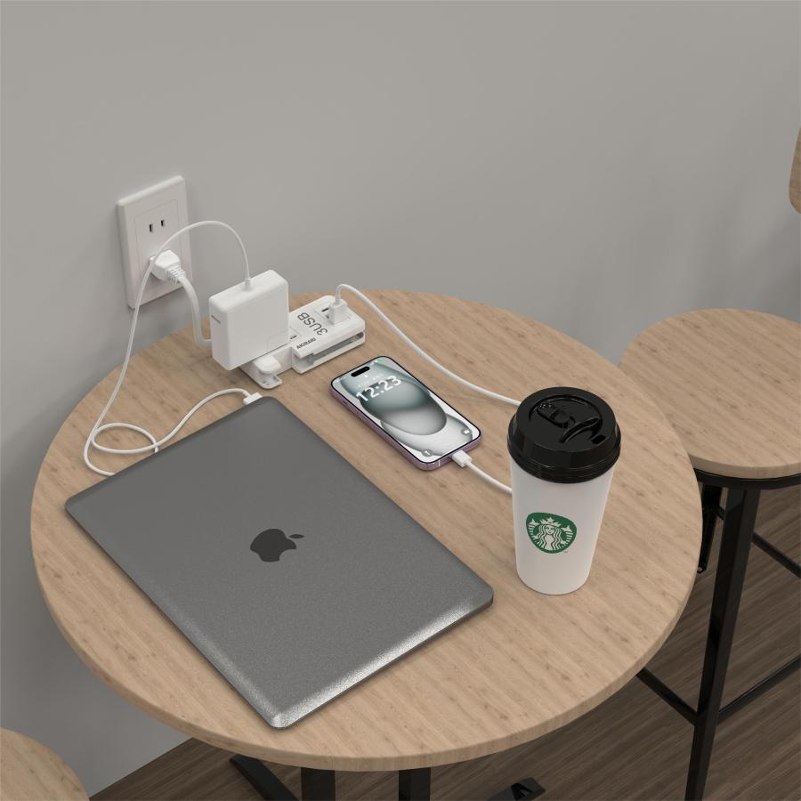 KOZUMUWAN 小型軽量 テーブルタップ iPhone/スマートフォン充電