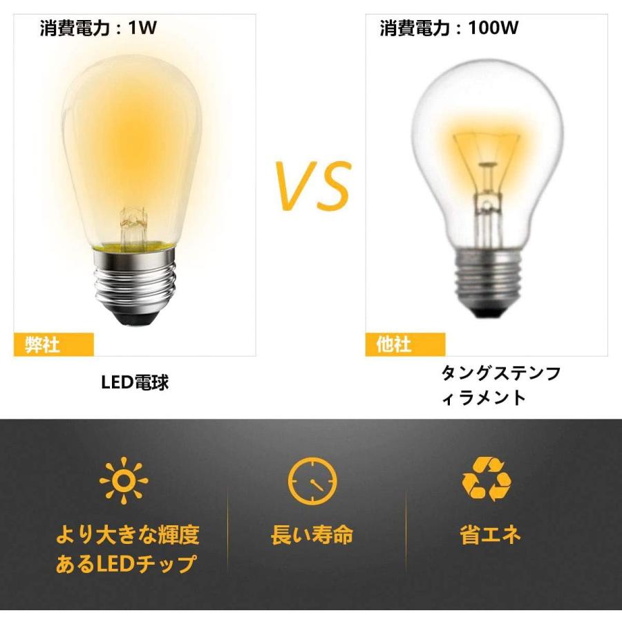 KOZUMUWAN ストリングライト 屋外 防水 led 10M 15個ソケット 16 KOZUMUWAN ストリングライト 屋外 防水 led 10M 15個ソケット 16