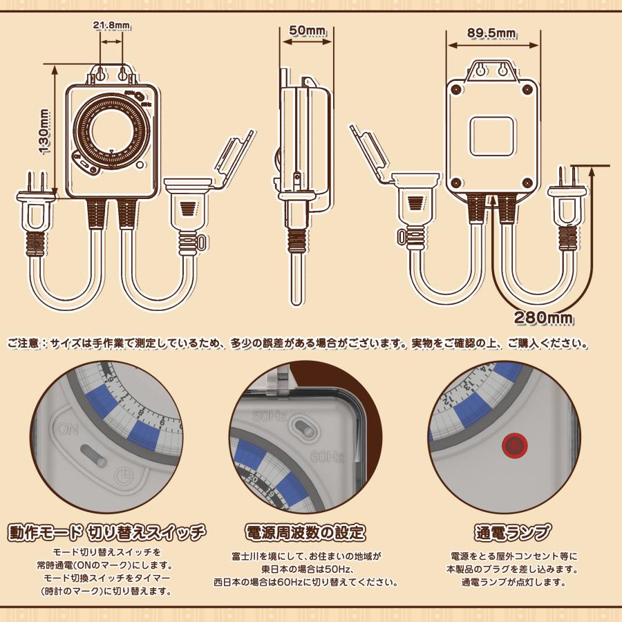 KOZUMUWAN 【送料無料】電気タイマー 24時間 リピート機能 コンセント