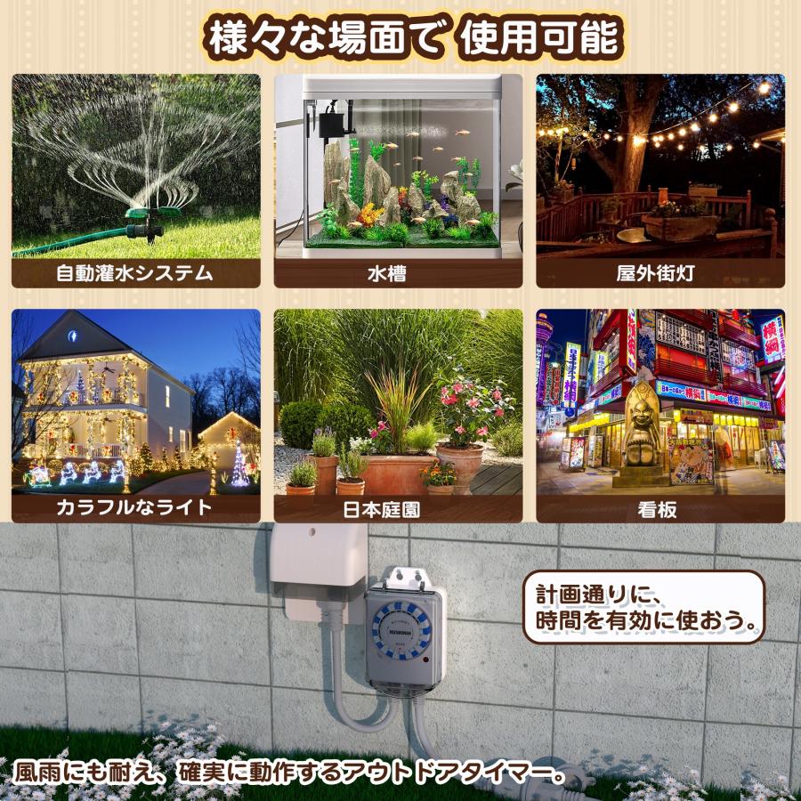 KOZUMUWAN 【送料無料】電気タイマー 24時間 リピート機能 コンセント