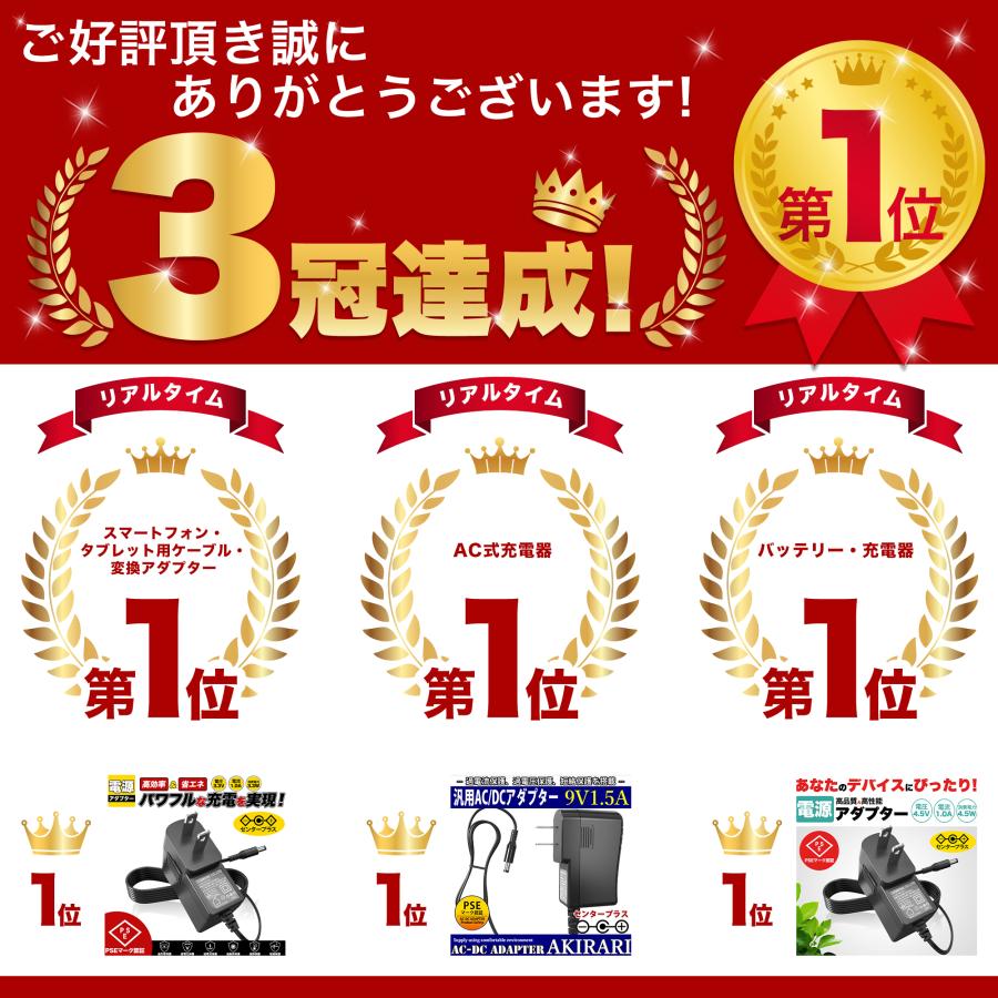 汎用スイッチング式ACアダプター 12V 2A 最大出力24W PSE取得品 出力プラグ外径5.5mm(内径2.1mm) 1年保証付  ポイント利用 | KOZUMUWAN | 02