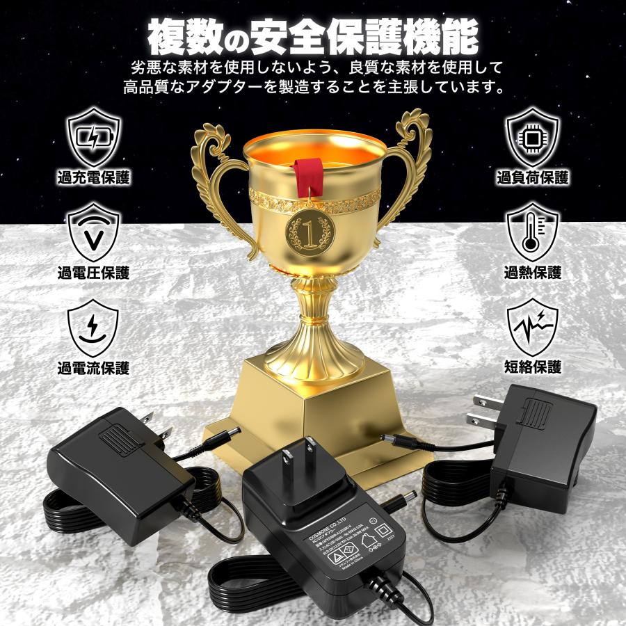 汎用スイッチング式ACアダプター 12V 2A 最大出力24W PSE取得品 出力プラグ外径5.5mm(内径2.1mm) 1年保証付  ポイント利用 | KOZUMUWAN | 06