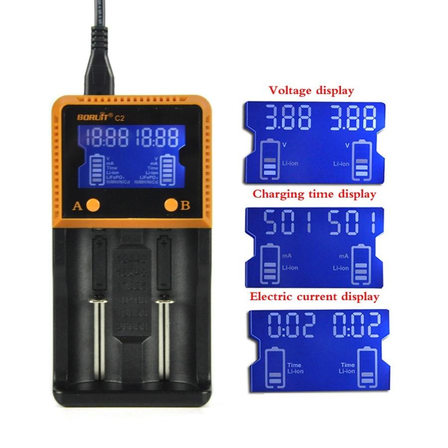 KOZUMUWAN マルチ充電器 電池 全自動デジタル 2口充電 数字化 KOZUMUWAN マルチ充電器 電池 全自動デジタル 2口充電 数字化
