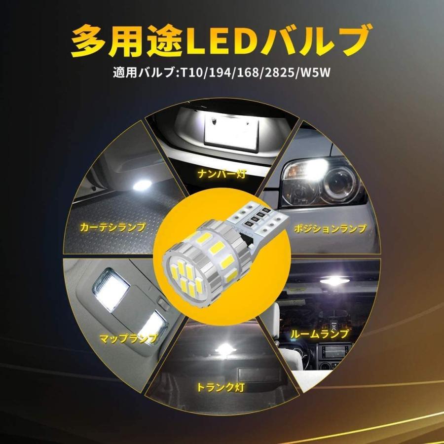 KOZUMUWAN T10 LED ホワイト 爆光 キャンセラー内蔵 ポジションランプ