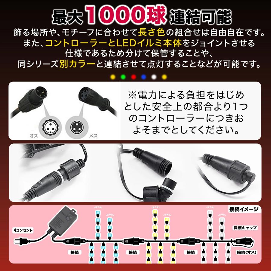 イルミネーション 屋外用 つらら LED 120球 5m 全5色 コンセント式 防水 おしゃれ クリスマス ライト ツリー 飾り付け イルミネーションライト 1000球まで連結可 | KOZUMUWAN | 10
