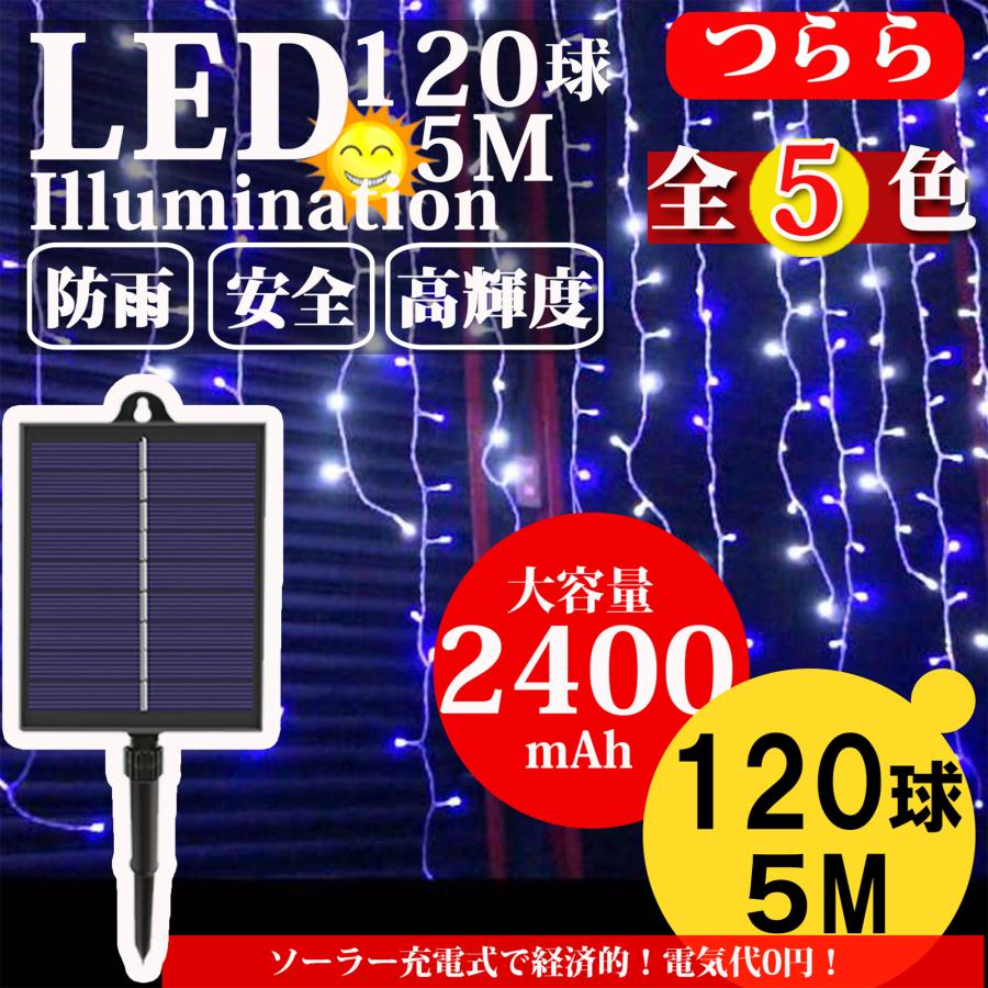 KOZUMUWAN イルミネーション つらら ソーラー充電 全5色