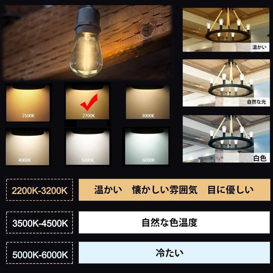 KOZUMUWAN LEDクリア電球 フィラメント電球 エジソンランプ 消費電力1W