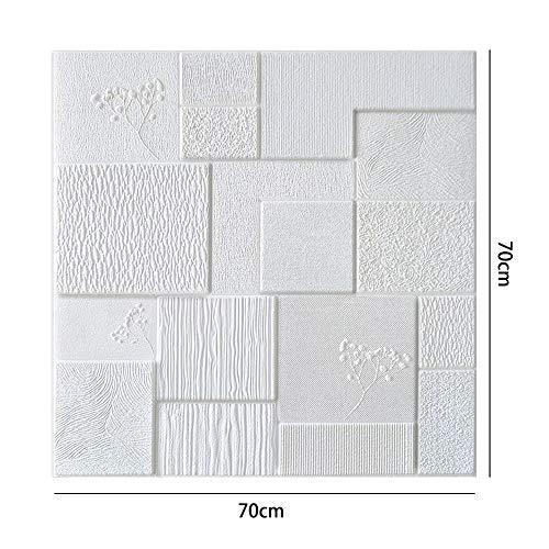 Rain 白 Queen クッションシートレンガ調 花柄 壁紙シール 防音シート 無地 壁紙シール 白 部屋 壁紙 断熱 クッションブリック ３d立体 防水 防湿 部屋 壁 壁紙 Homees Lk