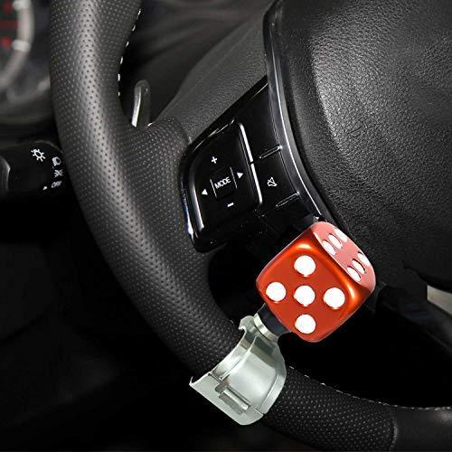 人気の パワーハンドルコントロールホイールノブ サイコロスタイル 車ステアリングスピナー Bashineng カー用品 オレンジ色 汎用 樹脂 トラック クリップ Www We Job Com