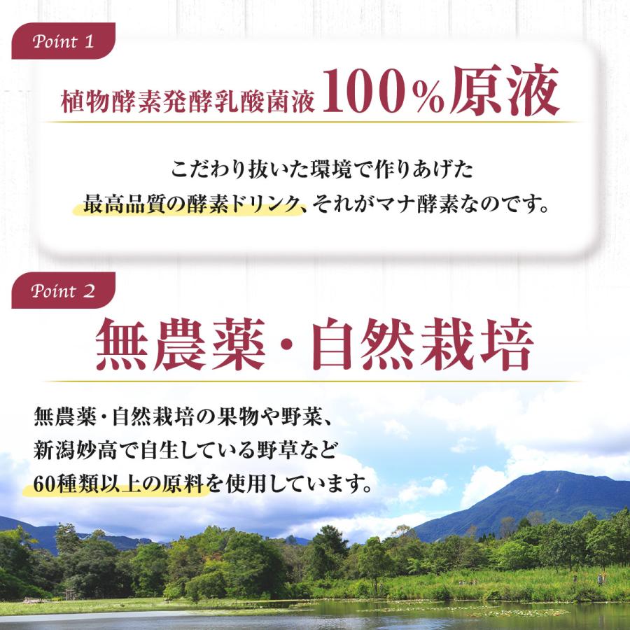 母の日 ファスティング ５日間 マナ酵素 3本 セット MANA 酵素ドリンク 健康 発酵 乳酸菌 食品 栄養 無添加 熟成 酵母菌 原液 保存料 500ml マグネシウム 無農薬｜cosmos-shizen｜05