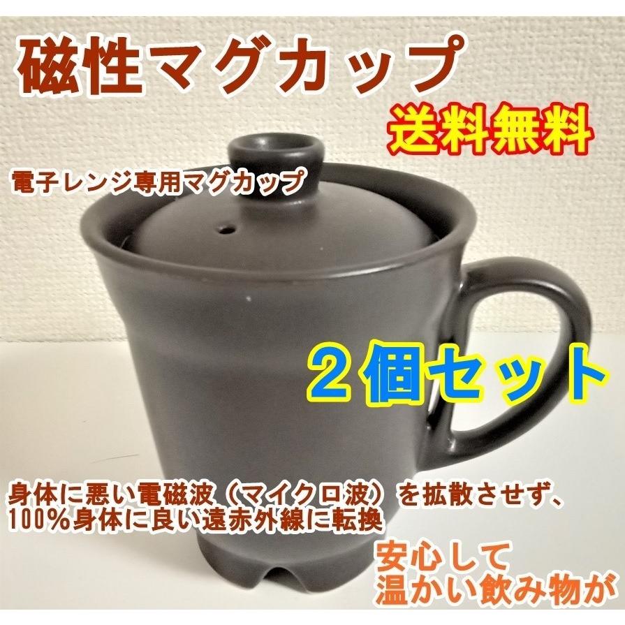 磁性マグカップ 2個セット 電子レンジ専用調理器具 安心 省エネ おいしい 旨味成分アップ 電磁波無拡散 100％遠赤外線調理 磁性鍋 マグカップ プレゼント 200 CC｜cosmos-shizen