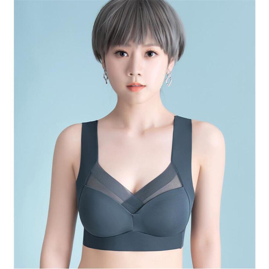 ブラジャー 小さくを見せるブラ シームレス パット付き ノンワイヤー フルカップ 着痩せ 美胸 つけ心地 単品 脇肉 脇高 お洒落 大きいサイズ｜cosmos-wumf｜21