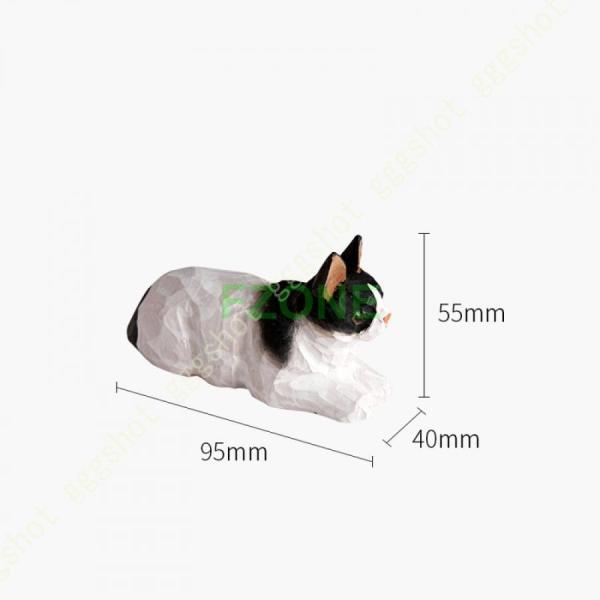 猫の彫像 木製彫刻 かわいい 木彫り 動物 マスコット 猫のインテリア 置物  木製 雰囲気アップ 風水アイテム 開運グッズ 北欧の置物 風水置物｜cosmos-wumf｜21