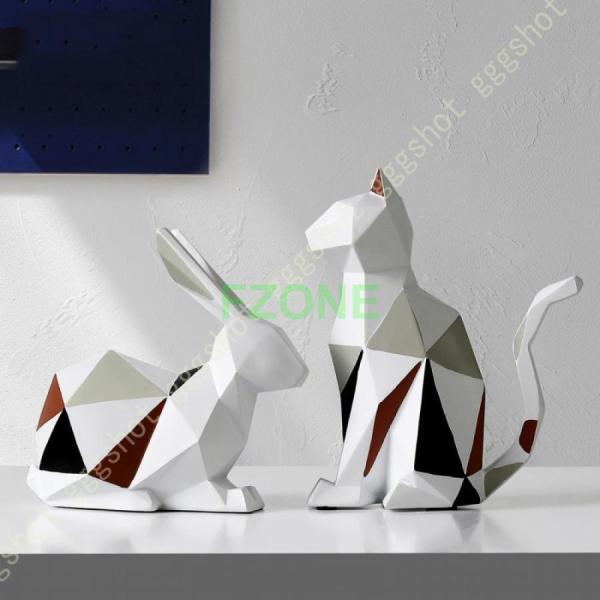 北欧の置物 猫 兎 鹿 ガーデニング 置物 ガーデンオーナメント オブジェ モダン ベッドルーム 現代彫刻デスク装飾 樹脂材質 おもしろグッズ ノルディック｜cosmos-wumf｜20