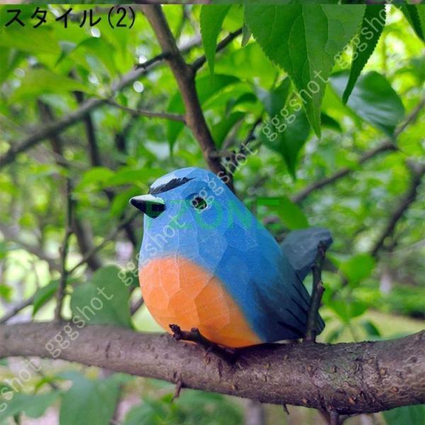 木彫りの置物 北欧の置物 小鳥 木彫り おしゃれ おきもの オブジェ 木製 鳥 置物 可愛い インテリア 鳥の木製置物 オーナメント 新築祝 高級 事務室 会議室｜cosmos-wumf｜03